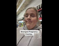 Pregnant woman crave for smell of tire