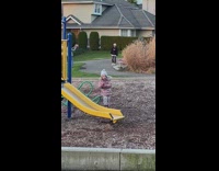 Kid black sweater music video shoot playground