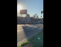 Influencer fashion shoot in middle of street