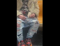 Man Talks to its Pet Albino Rat in Train