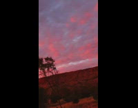 Colorful sunset in Alice Springs, Australia 