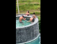 Collab IITW - Two women bikini in different pool photoshoot Part 2