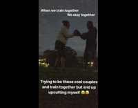 Woman trains for boxing and accidentally punches herself in the face