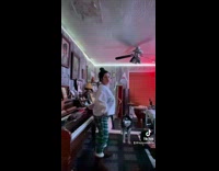 Guy and girl do silhouette challenge husky 