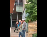 Ice coffee photograph outside