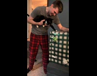 Collab Clips MPUGC2 - Cat helping man open present