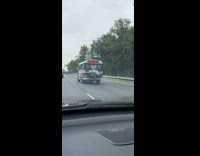 White school bus converted into camping car