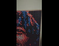 Artwork of lil uzi vert made out of rubiks cubes