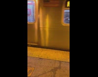 Guy screams all aboard the crazy train as subway departs