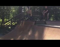 NSFW Blonde Hair Tries to Ride Bicycle In Half Pipe Falls