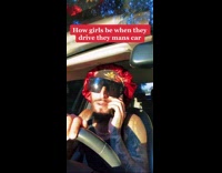How girls be when they drive they mans car