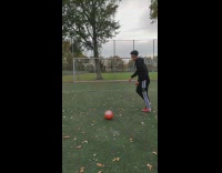 Guy shoots a goal with a bicycle kick 
