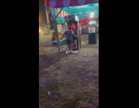 Guys use head to play punch machine