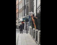 Girl orange leggings  perfect split hang pole