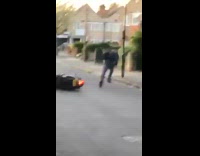 Guy tries to do wheelie fail 