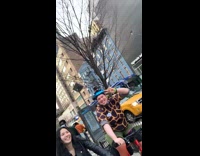 Guy on bicycle has camera on helmet