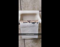 Funny empty toilet paper all caught up 