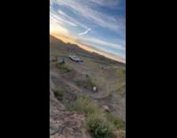 Man riding dirt bike falls and rolls 