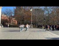 Women group dance cover at the park