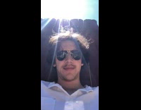 Guy gets startled by honking sound 