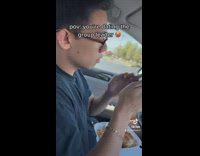 Guy picks up phone call group leader 