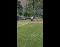 Man white shirt bike helmet tiktok track and field