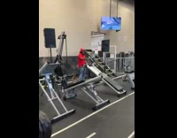 Disc Jockey Plays Music inside Gym with Setup