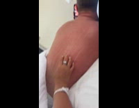 Man loves getting back scratches