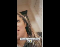 Woman gets shirt thrown at her 