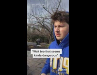 Guy points laser at plane activates chopper gunner 