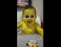 Baby in Walker and Minions Camera Filter