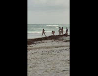 Woman bikni butt twerk beach club music