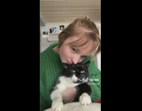Woman tries the voice filter on her cat 