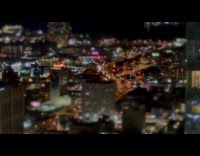 Timelapse of overlooking view of the city