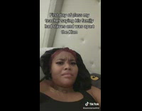 Girl reacting to process talking about grandfather