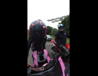 Collab ClipsIG - Couple riding motorcycle having fun 