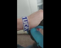 Collab DailyDoseOfInternet - Bracelet spin around while theragun massage leg