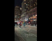 Collab WINY - Christmas Tree Rides Bike on Road Bike Lane