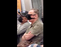 Guy Wears Face Mask Around Eyes 