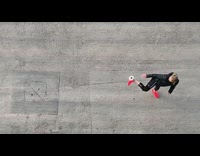 Girl balance and kick toilet paper fail