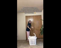 Woman playing game with cat made by ex