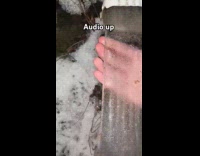 Man drops ice block pulled from drain