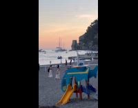 Two women maroon dress tiktok beach dance