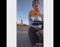 TikTok video guy dancing in parking lot 