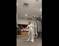 Guy tries to kick pad falls on floor