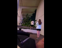 Man backflips for video at Disney World