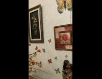 Apartment lobby tour animal sculptures butterflies mailboxes 