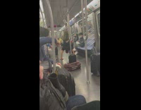 Guy break dances to michael jackson song