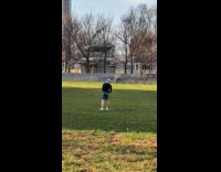 Man practice fishing cast rod at park