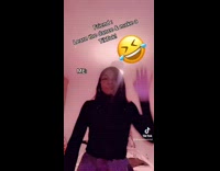 Girl does track star tiktok dance room 